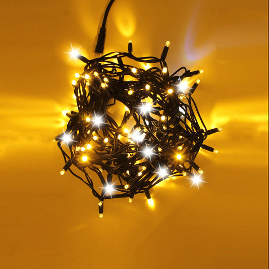 Stringa luminosa LED 10 m 120 led con flash cavo blu 230V – foto 8