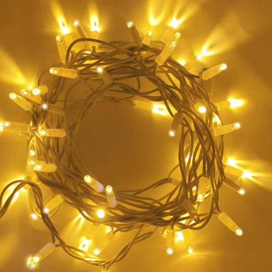 Stringa 10m 230V senza flash | cavo bianco | catena 120 led