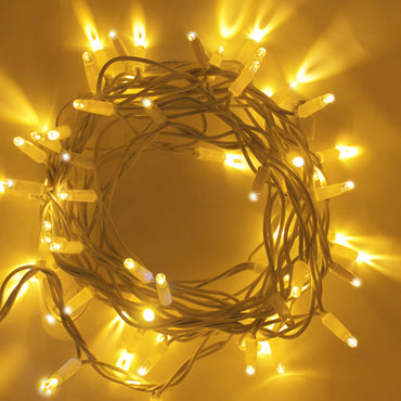 Stringa 10m 230V senza flash | cavo bianco | catena 120 led