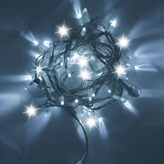 String 5m 230V with flash | white cable | 60 LED chain (10 flashes)