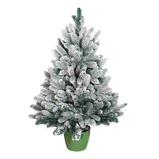 Albero di Natale innevato TOTAL PE | ALASKA MINI | altezza 110cm - diametro 80cm - rami 128