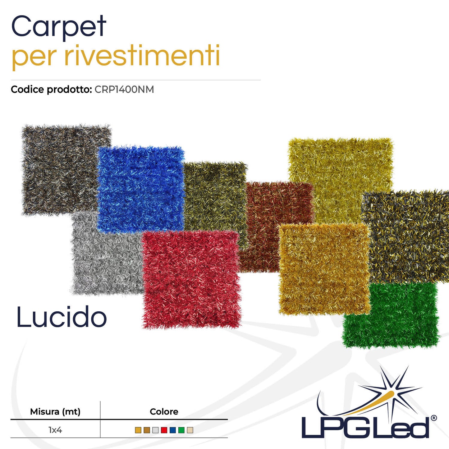 Glossy carpet for covering bright subjects | 1x4 roll