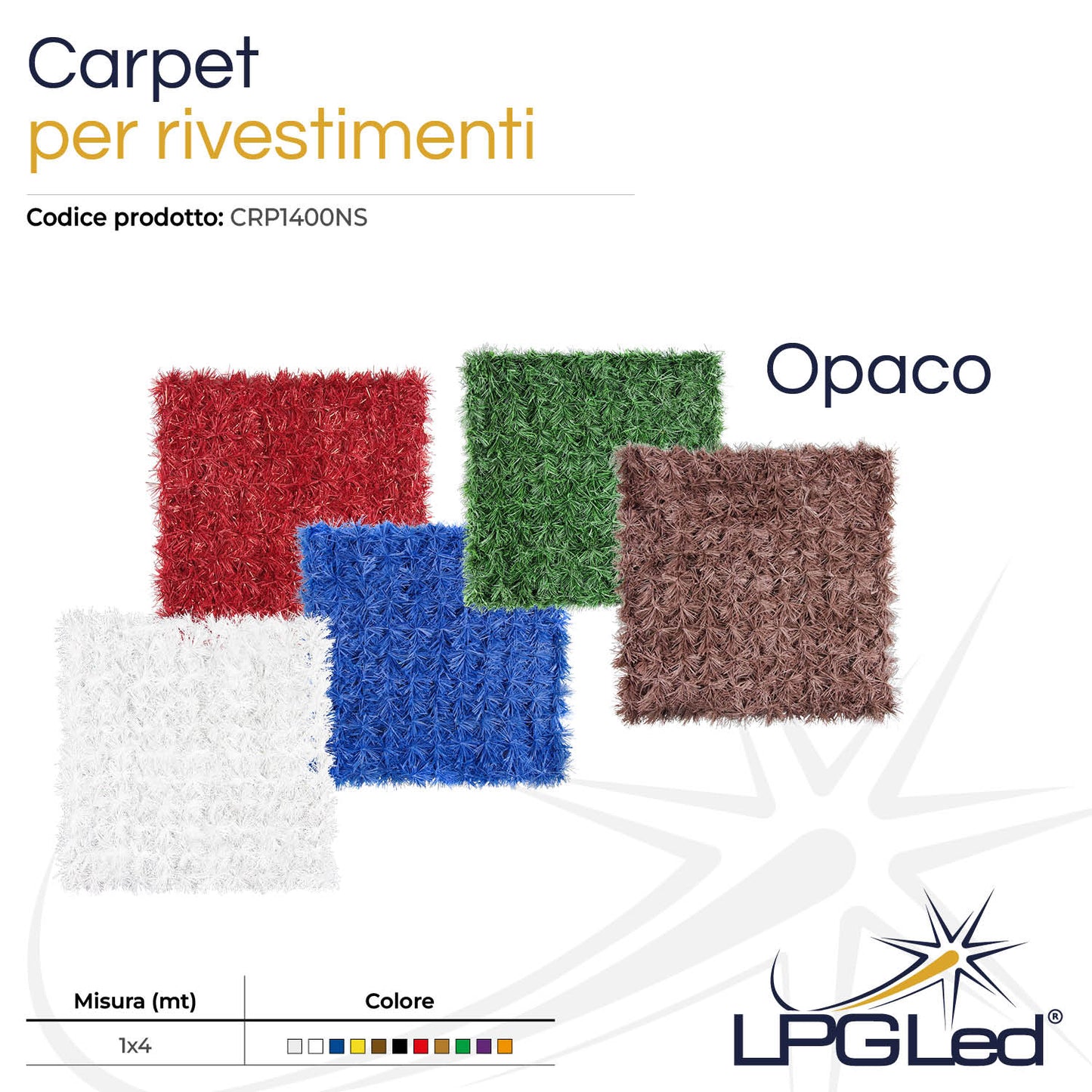 Carpet opaco per rivestimento soggetti luminosi | rotolo 1x4