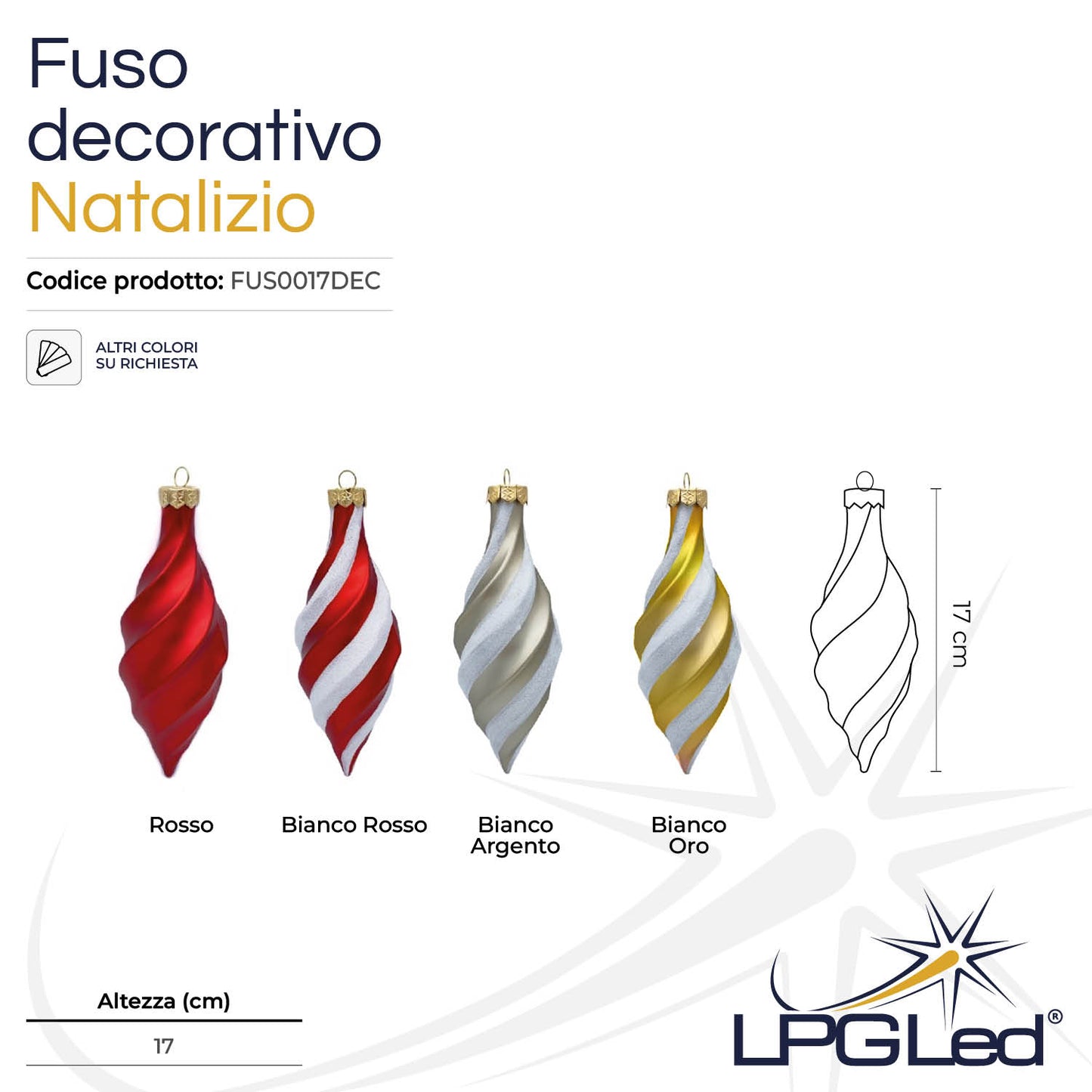 Fuso di Natale decorativo | da 17cm