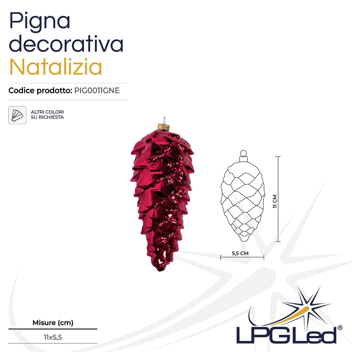 Pigna di Natale decorativa | da 11,5x5 cm