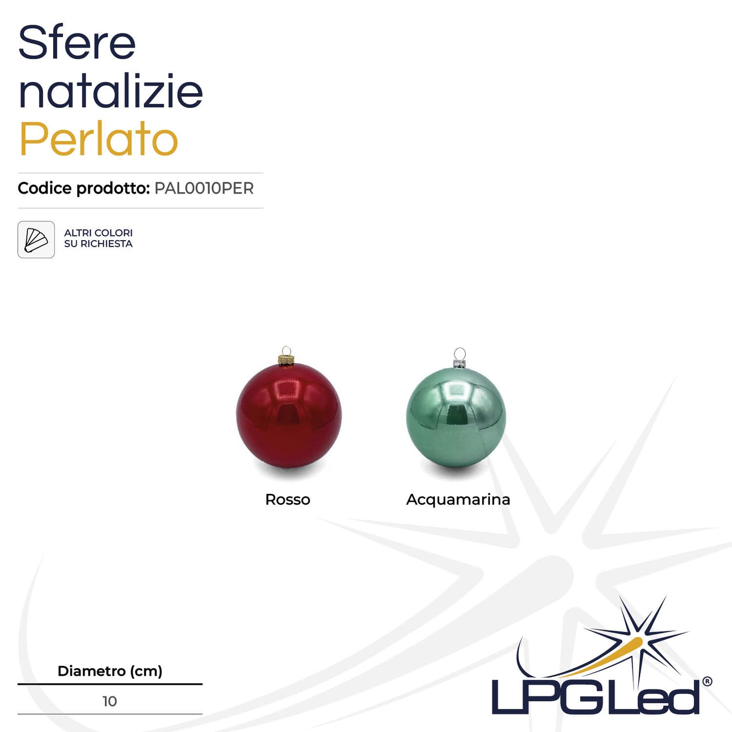 Sfera di Natale decorativa perlata | da 10cm