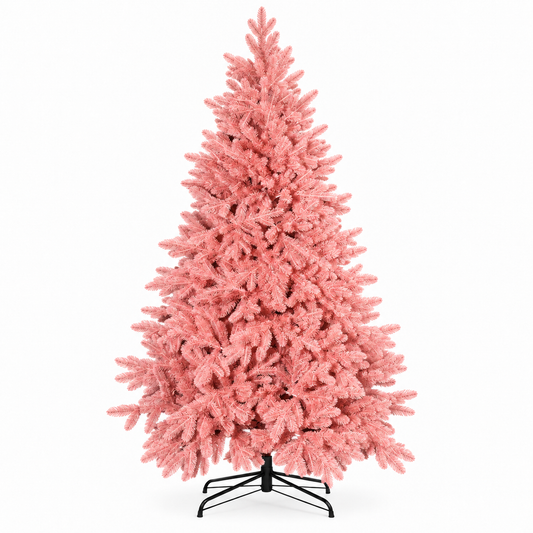 Abete Alpino Elite PE Pink Blush - Albero di Natale realistico folto rosa polvere