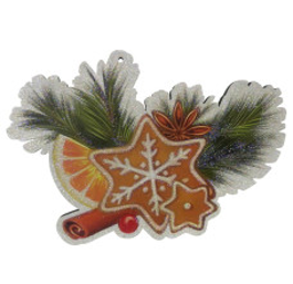 Biscotti Marzapane, Ornamento di Natale in Legno – ornamenti natalizi Merry Worlds