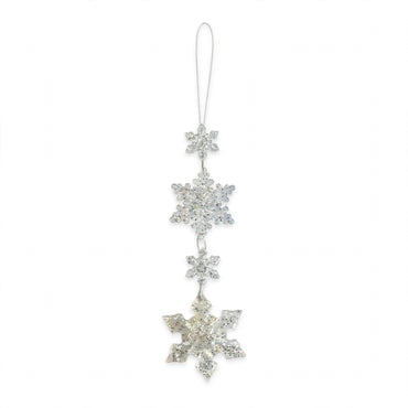 Ciondolo con 4 Stelle, Decorazione Albero di Natale Elegante, colore Argento – decorazioni per albero di Natale Merry Worlds, foto 2