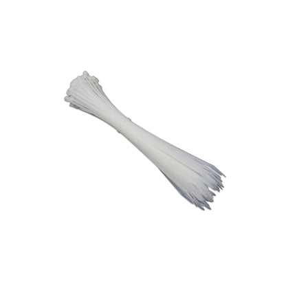 Nylon cable ties | 4x250mm | pack of 100pcs | white