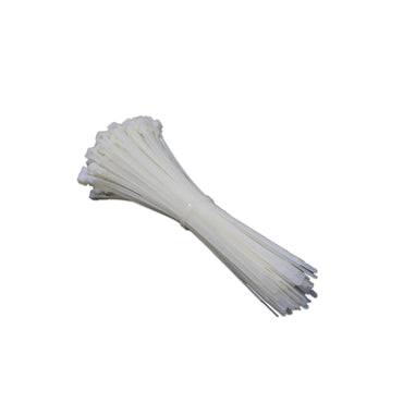 Nylon cable ties | REUSABLE | 4x200mm | pack of 100pcs | white