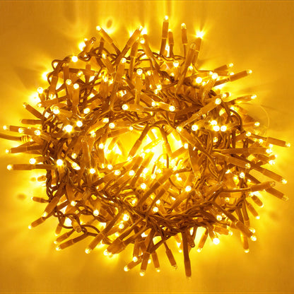 6m garland with flash | yellow cable | festoon of lights with 360 LEDs (36 flashes)