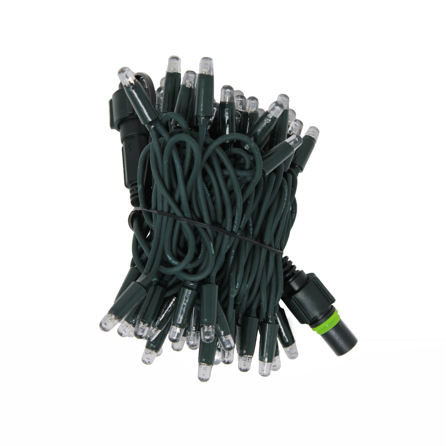 String 5m 230V with flash | green cable | 60 LED chain (10 flashes)