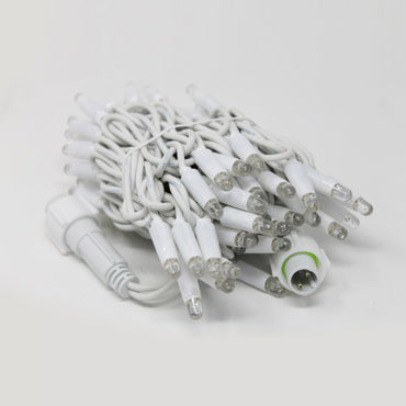Stringa 5m 230V tutta flash | cavo bianco | catena 50 led flash