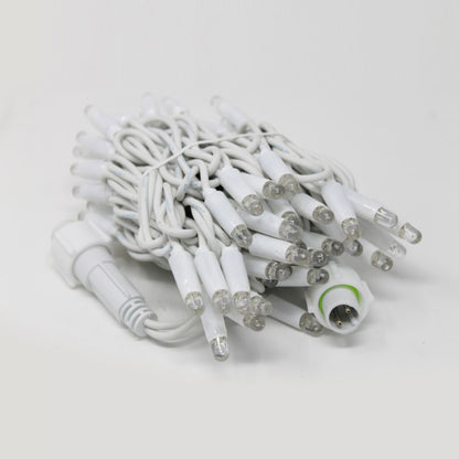 Stringa 5m 230V tutta flash | cavo bianco | catena 50 led flash