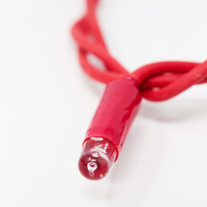 String 5m 230V with flash | red cable | 60 LED chain (10 flashes)