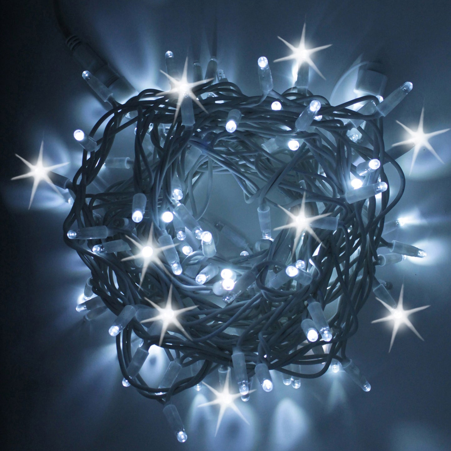 String 60m 230V with flash | white cable | 720 LED chain (120 flashes)