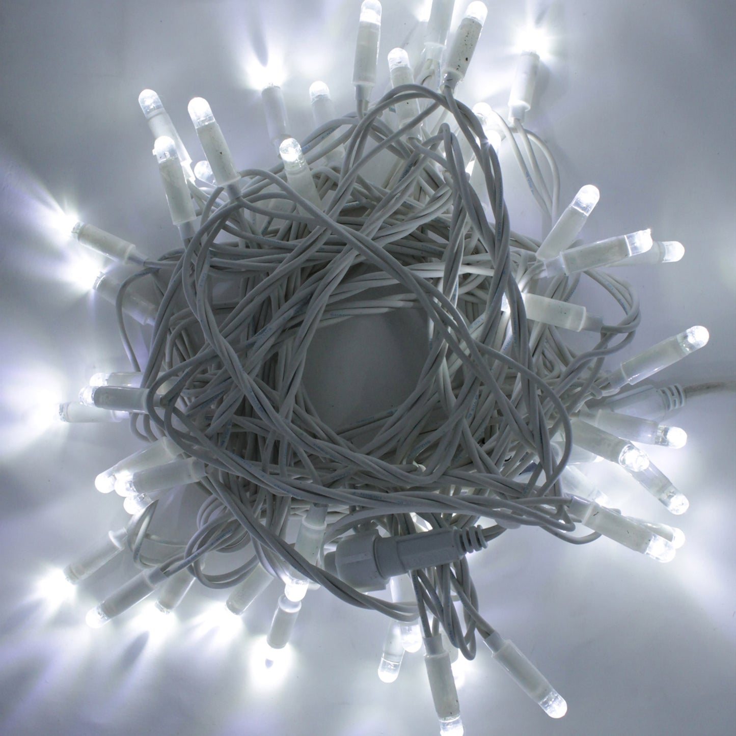 Maxiled string 10m 230V | chain of 50 8mm LEDs | white cable