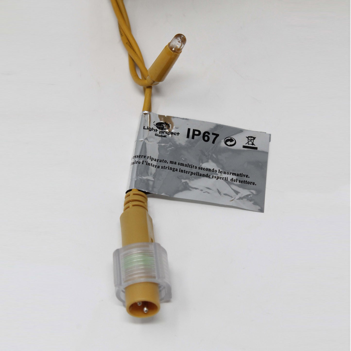 String 5m 230V with flash | yellow cable | 60 LED chain (10 flashes)