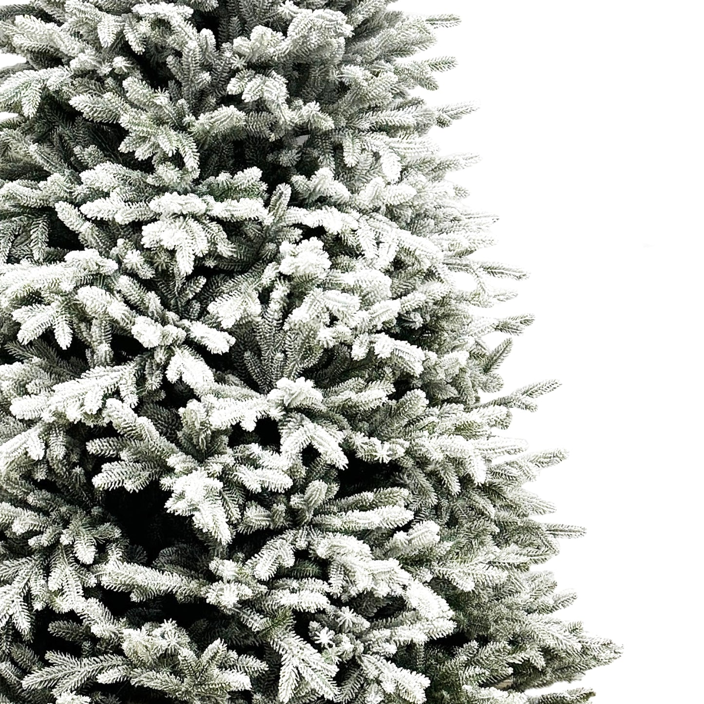 Albero di Natale innevato TOTAL PE | ALASKA SNOW | altezza 220cm - diametro 140cm - rami 1.141
