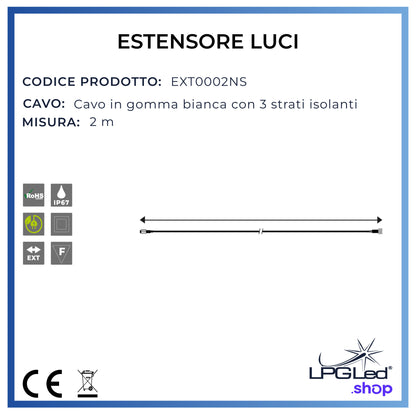 Estensore per luci led | 2 metri | IP67