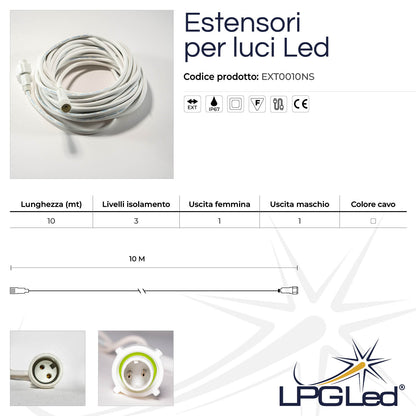 LED light extender | 10 meters | IP67