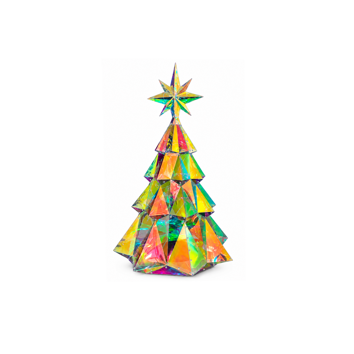 Albero di Natale Olografico, Decorazione Luminosa Olografica Premium – luci di Natale decorative Merry Worlds