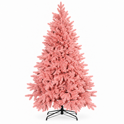 Abete Alpino Elite PE Pink Blush - Albero di Natale realistico folto rosa polvere