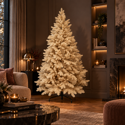 Abete Alpino Elite PE Blush Champagne - Albero di Natale realistico folto rosa champagne