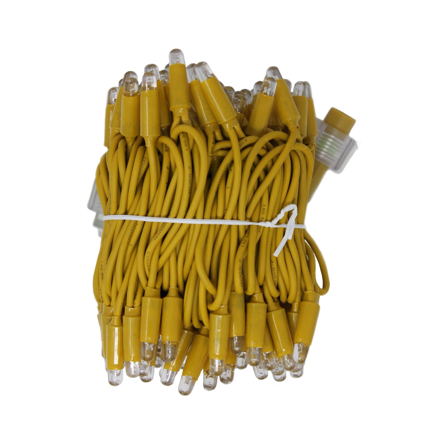 String 10m 230V with flash | yellow cable | 120 LED chain (20 flashes)