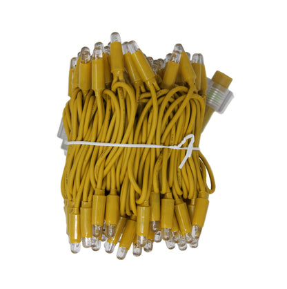 String 10m 230V with flash | yellow cable | 120 LED chain (20 flashes)