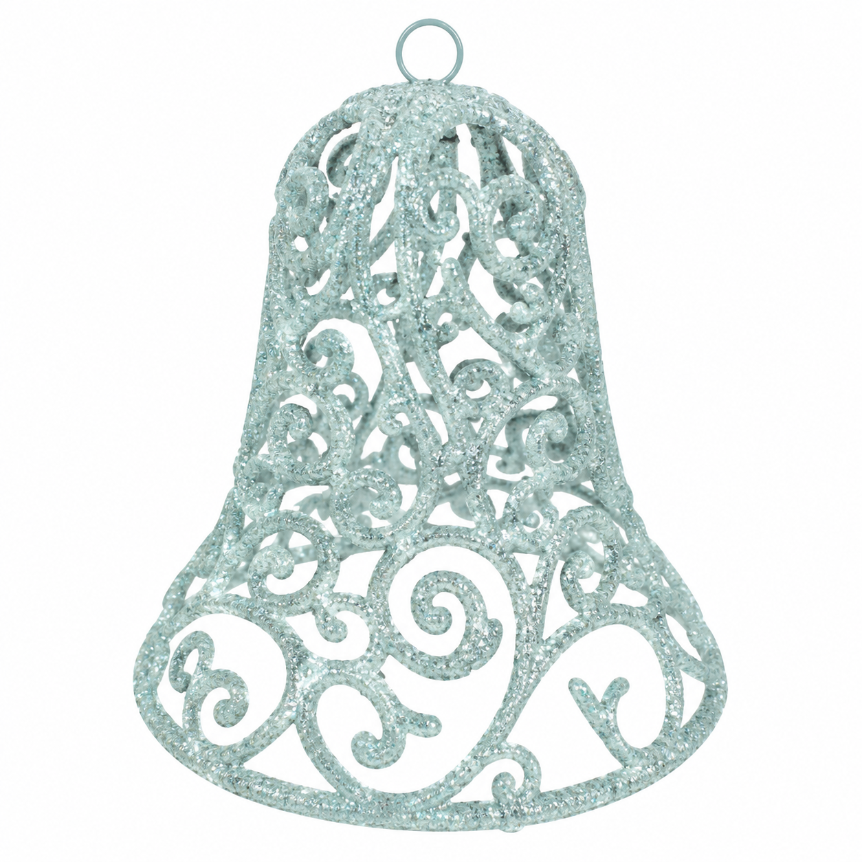 Campana di Natale, Decorazione albero di Natale Vintage, colore Azzurro – decorazioni per albero di Natale Merry Worlds, foto 5