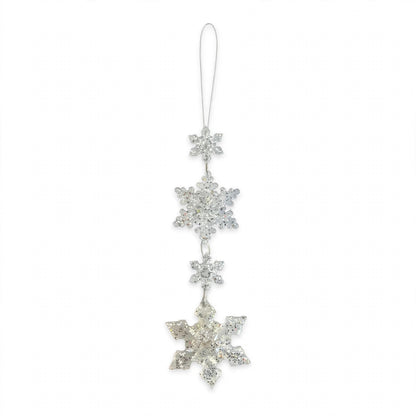Ciondolo con 4 Stelle, Decorazione Albero di Natale Elegante, colore Argento – decorazioni per albero di Natale Merry Worlds, foto 2