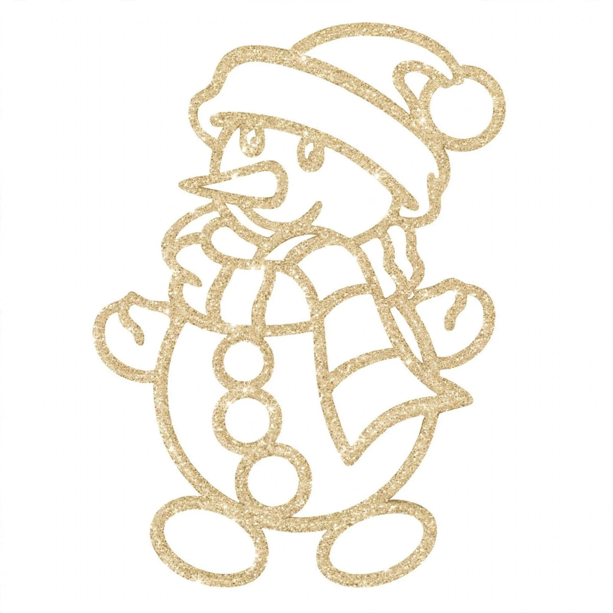 Ciondolo Natalizio Pupazzo di Neve con Sciarpa, Pendente Albero di Natale, colore Oro – ornamenti natalizi Merry Worlds