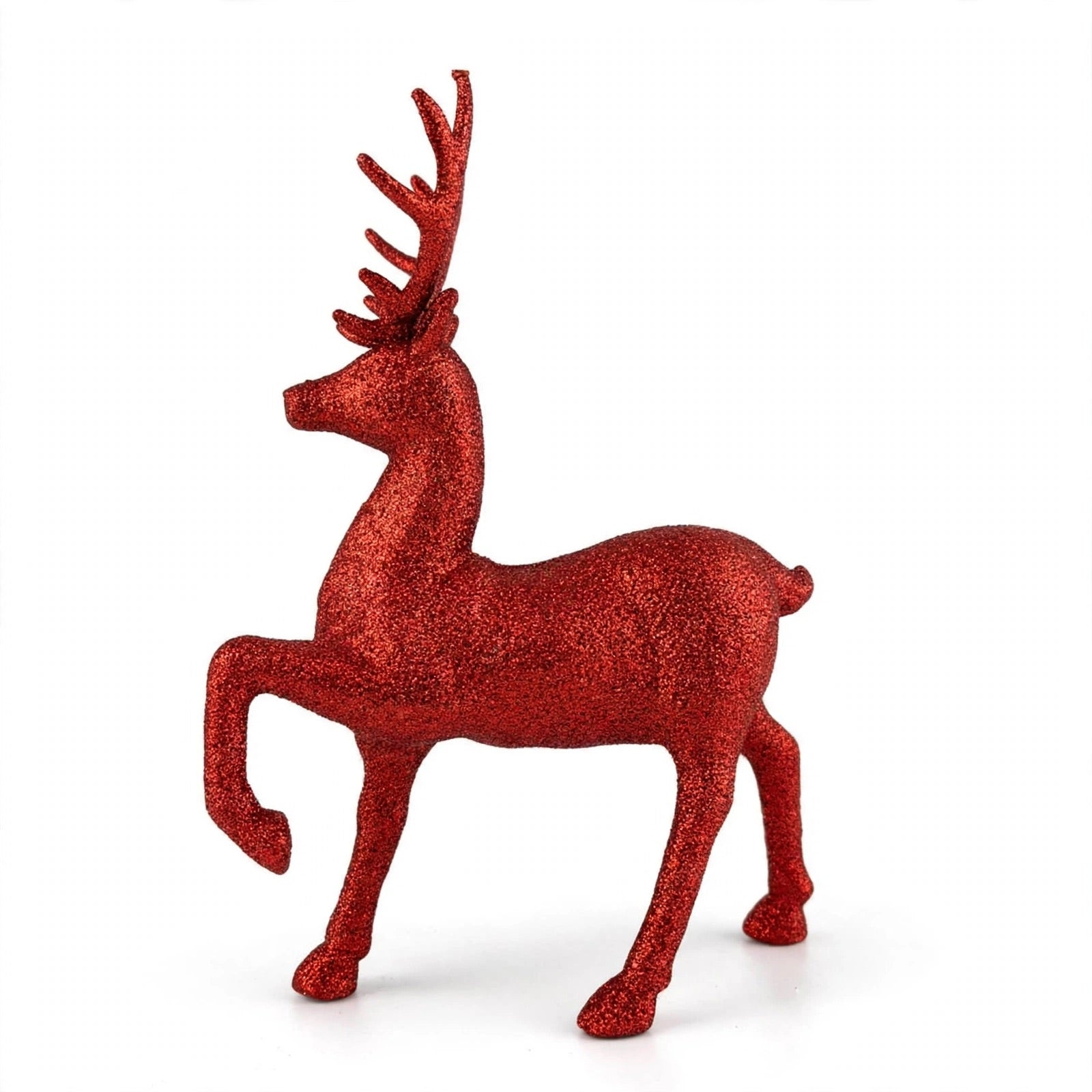 Ciondolo Renna di Natale Grande, Decorazione Albero di Natale Glamour, colore Rosso – addobbi natalizi eleganti Merry Worlds, foto 2