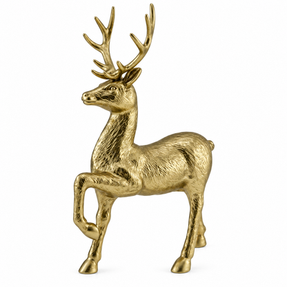 Ciondolo Renna di Natale Piccolo, Decorazione Albero di Natale Glamour, colore Oro – ornamenti natalizi Merry Worlds