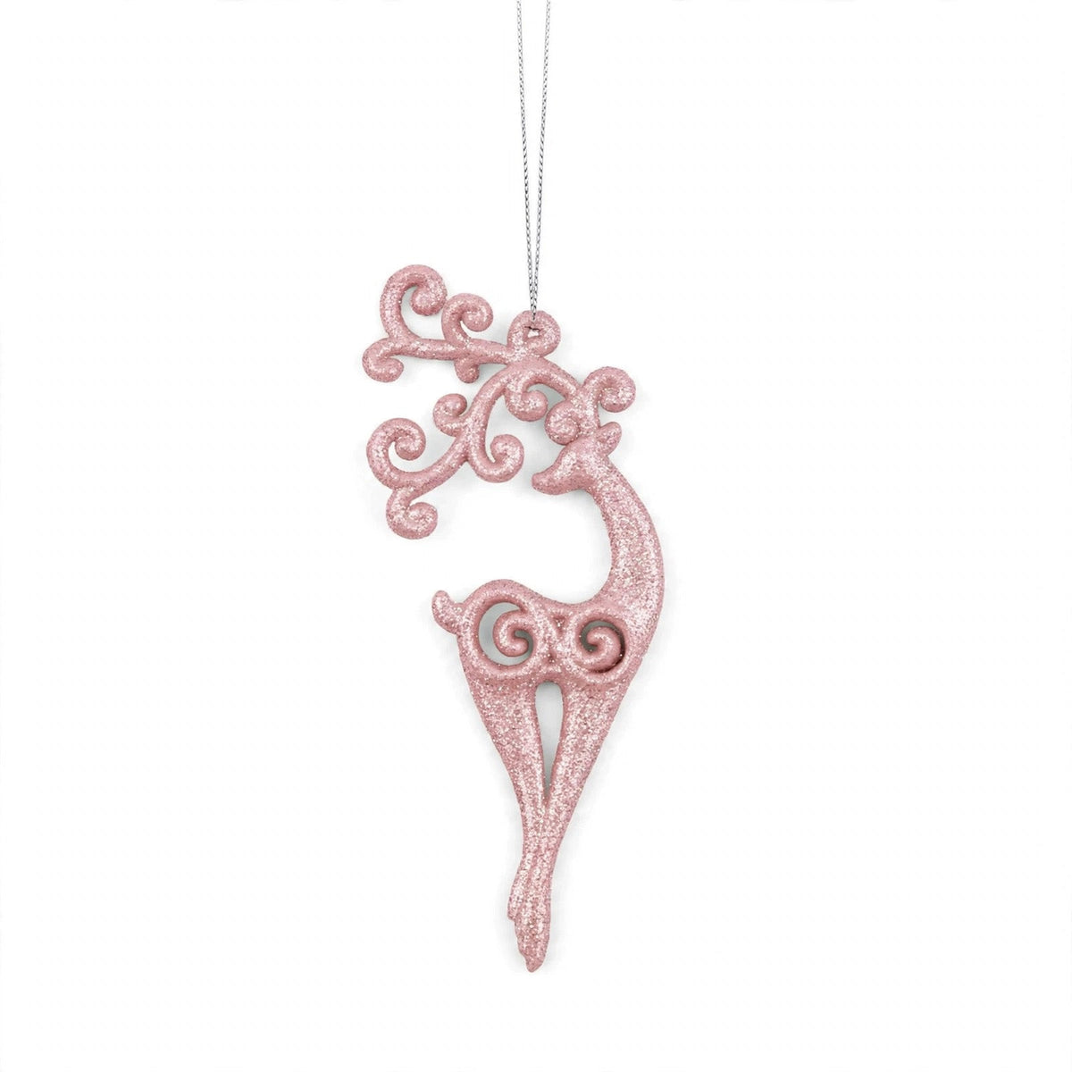Ciondolo Renna stilizzata, Decorazione Albero di Natale Moderna, colore Rosa – decorazioni natalizie di lusso Merry Worlds, foto 3