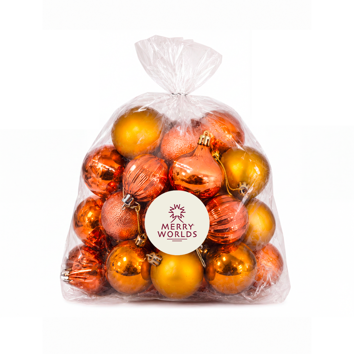 Merry Worlds 20x palline di Natale, sfere per albero infrangibili in plastica per Natale, addobbi con ciondoli, Ø 4/6/8 cm