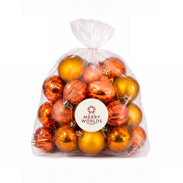 Merry Worlds 20x palline di Natale, sfere per albero infrangibili in plastica per Natale, addobbi con ciondoli, Ø 4/6/8 cm