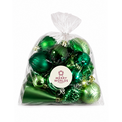 Merry Worlds 20x palline di Natale, sfere per albero infrangibili in plastica per Natale, addobbi con ciondoli, Ø 4/6/8 cm