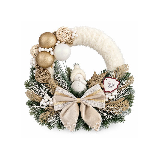 Corona di Natale artigianale in tessuto, 35 cm – corone di Natale Merry Worlds