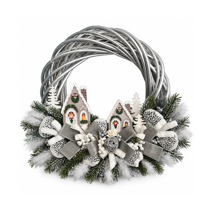 Corona di Natale artigianale in vimini, 40 cm – corone di Natale Merry Worlds