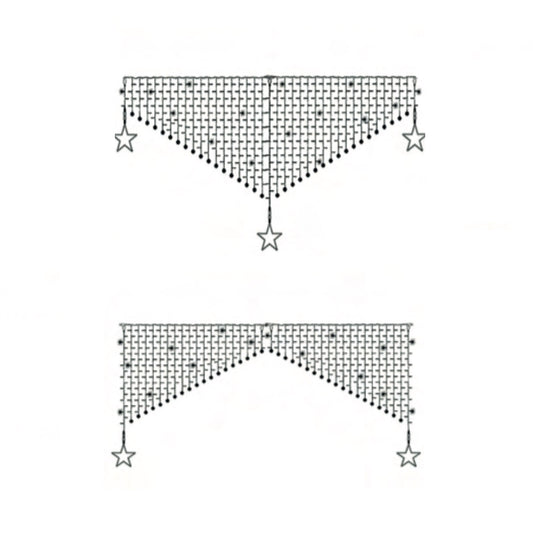 Tendina led Vittoria | 6m 230V | cavo bianco | 1032 led (188 flash)