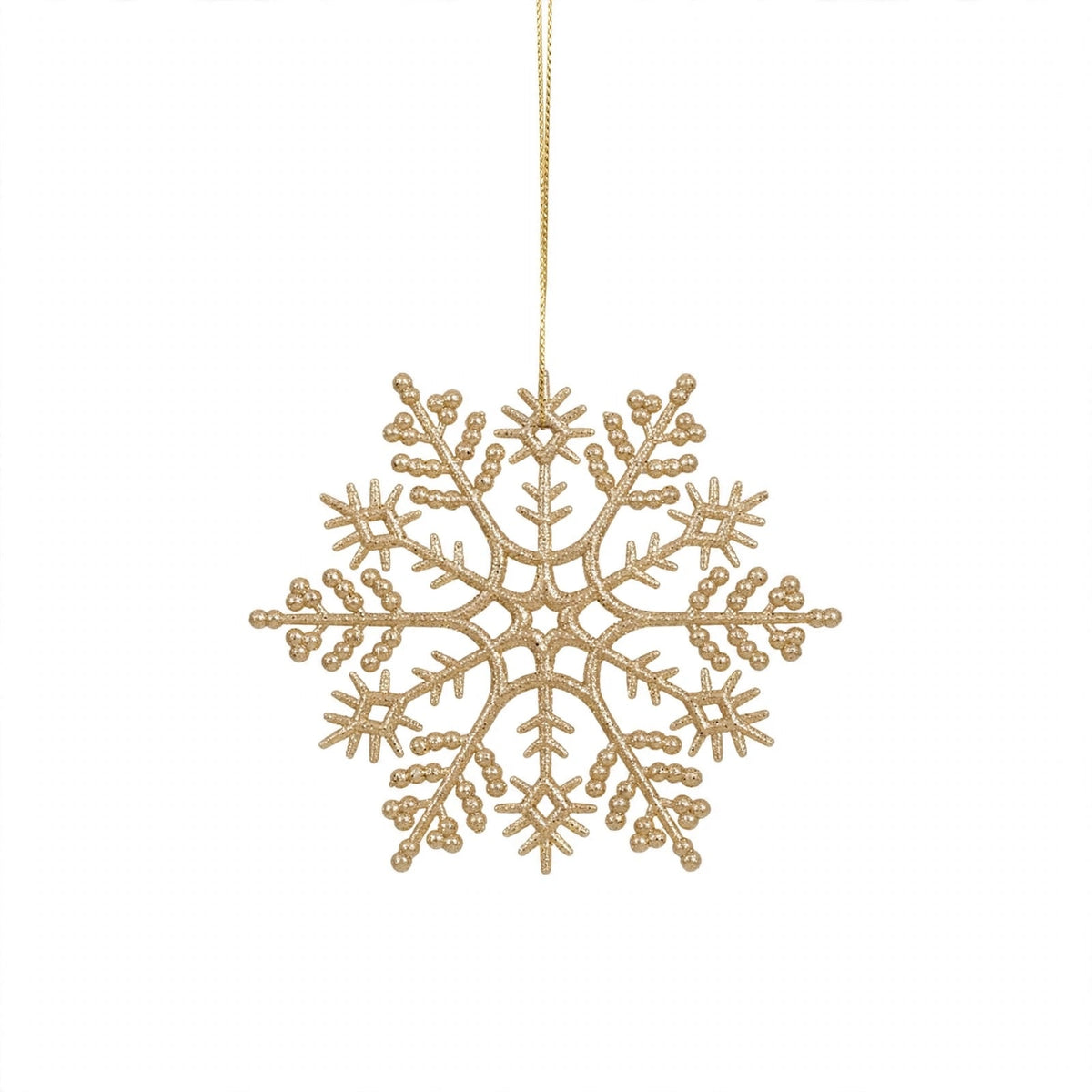 Fiocco di Neve Classico per Albero di Natale, colore Oro – ornamenti natalizi Merry Worlds