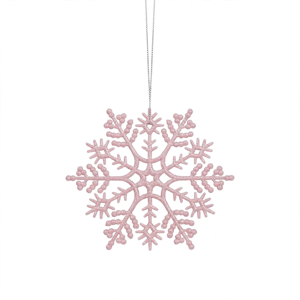 Fiocco di Neve Classico per Albero di Natale, colore Rosa – decorazioni natalizie di lusso Merry Worlds, foto 3