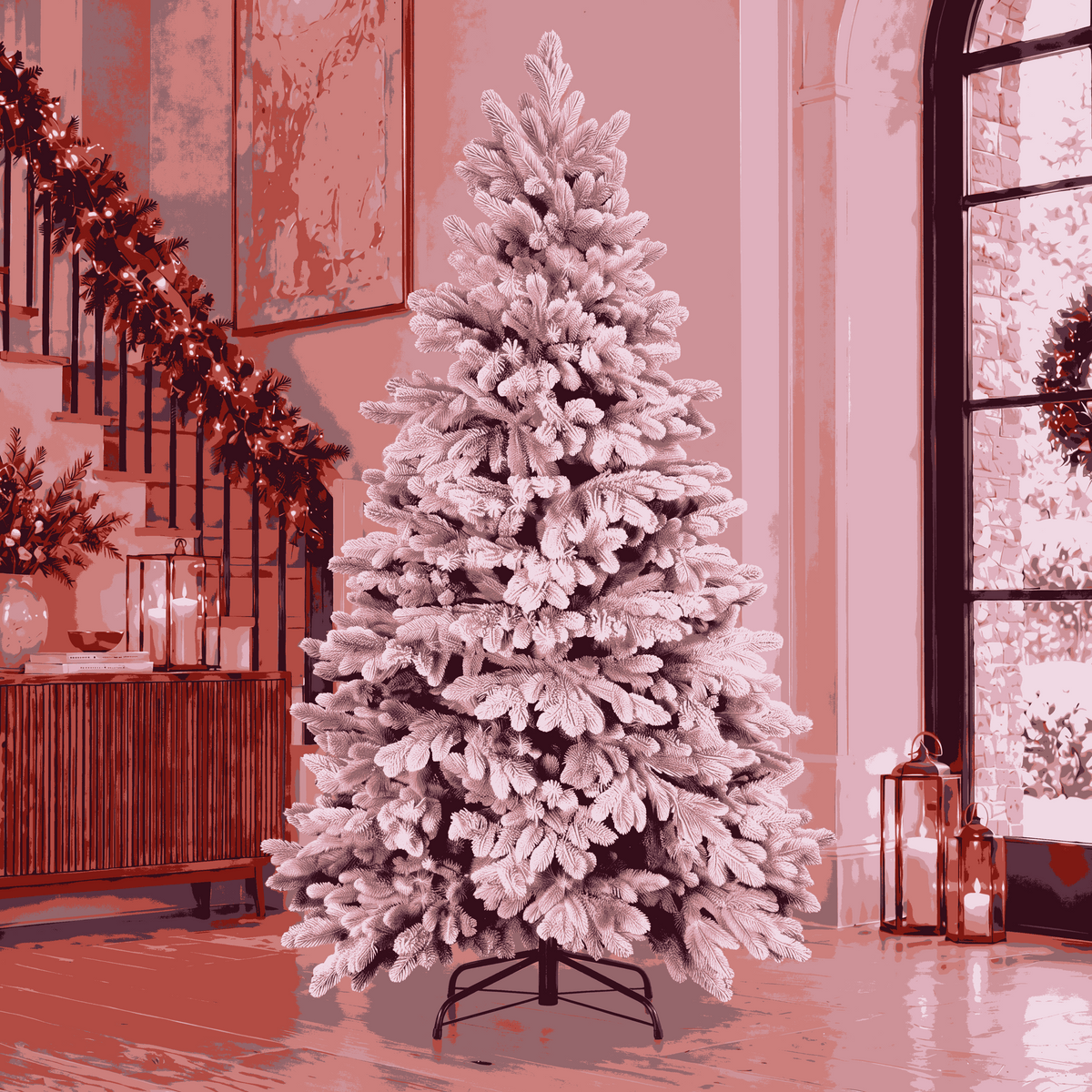 Abete Alpino Elite PE Snow - Albero di Natale Realistico Folto