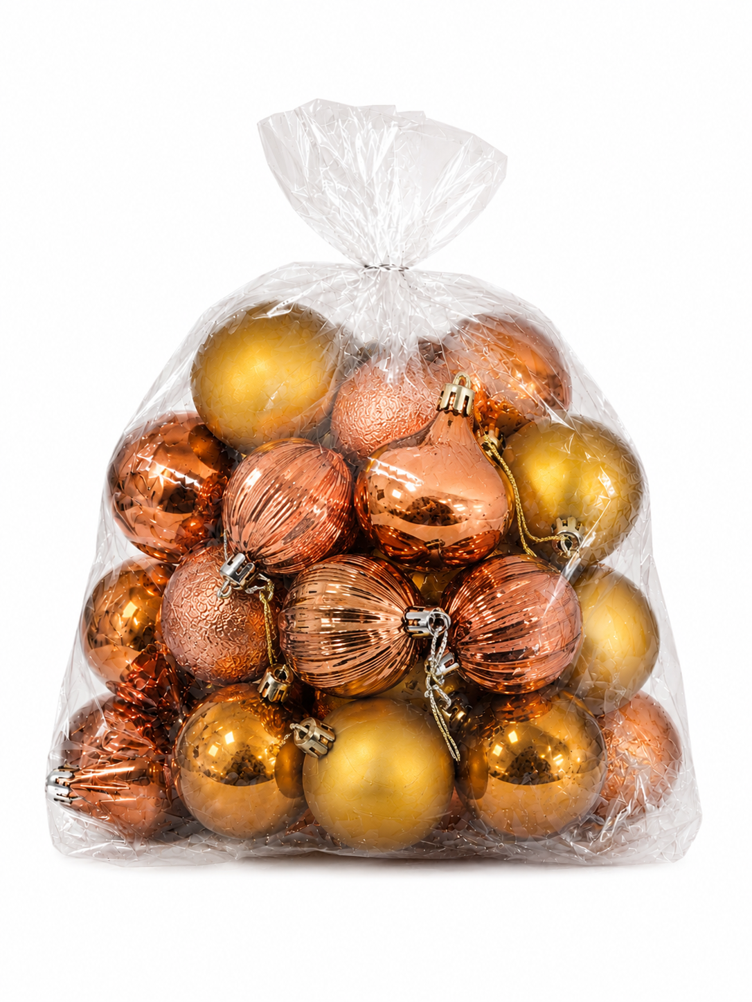 Merry Worlds 20x palline di Natale, sfere per albero infrangibili in plastica per Natale, addobbi con ciondoli, Ø 4/6/8 cm