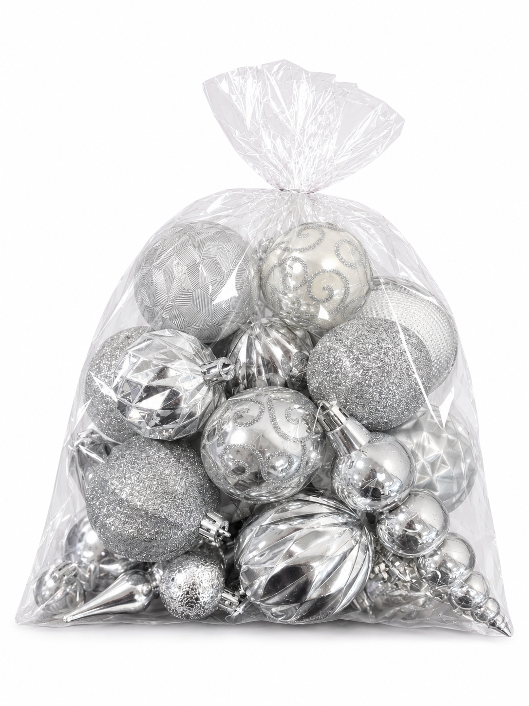 Merry Worlds 20x palline di Natale, sfere per albero infrangibili in plastica per Natale, addobbi con ciondoli, Ø 4/6/8 cm