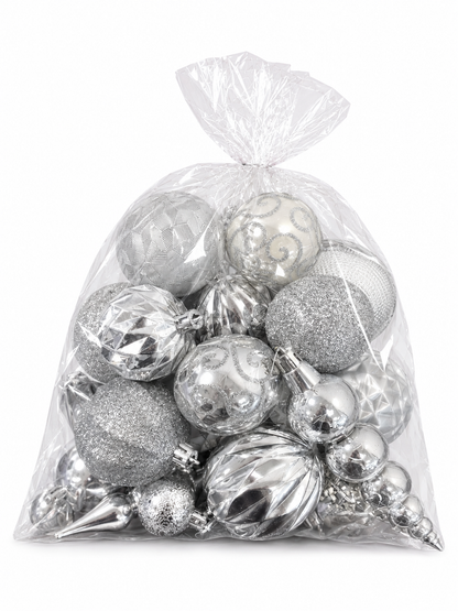 Merry Worlds 20x palline di Natale, sfere per albero infrangibili in plastica per Natale, addobbi con ciondoli, Ø 4/6/8 cm