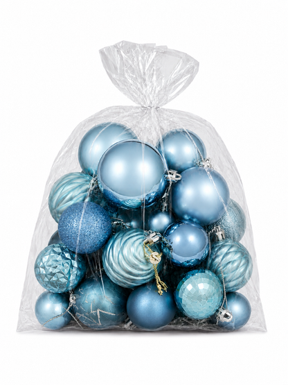 Merry Worlds 20x palline di Natale, sfere per albero infrangibili in plastica per Natale, addobbi con ciondoli, Ø 4/6/8 cm